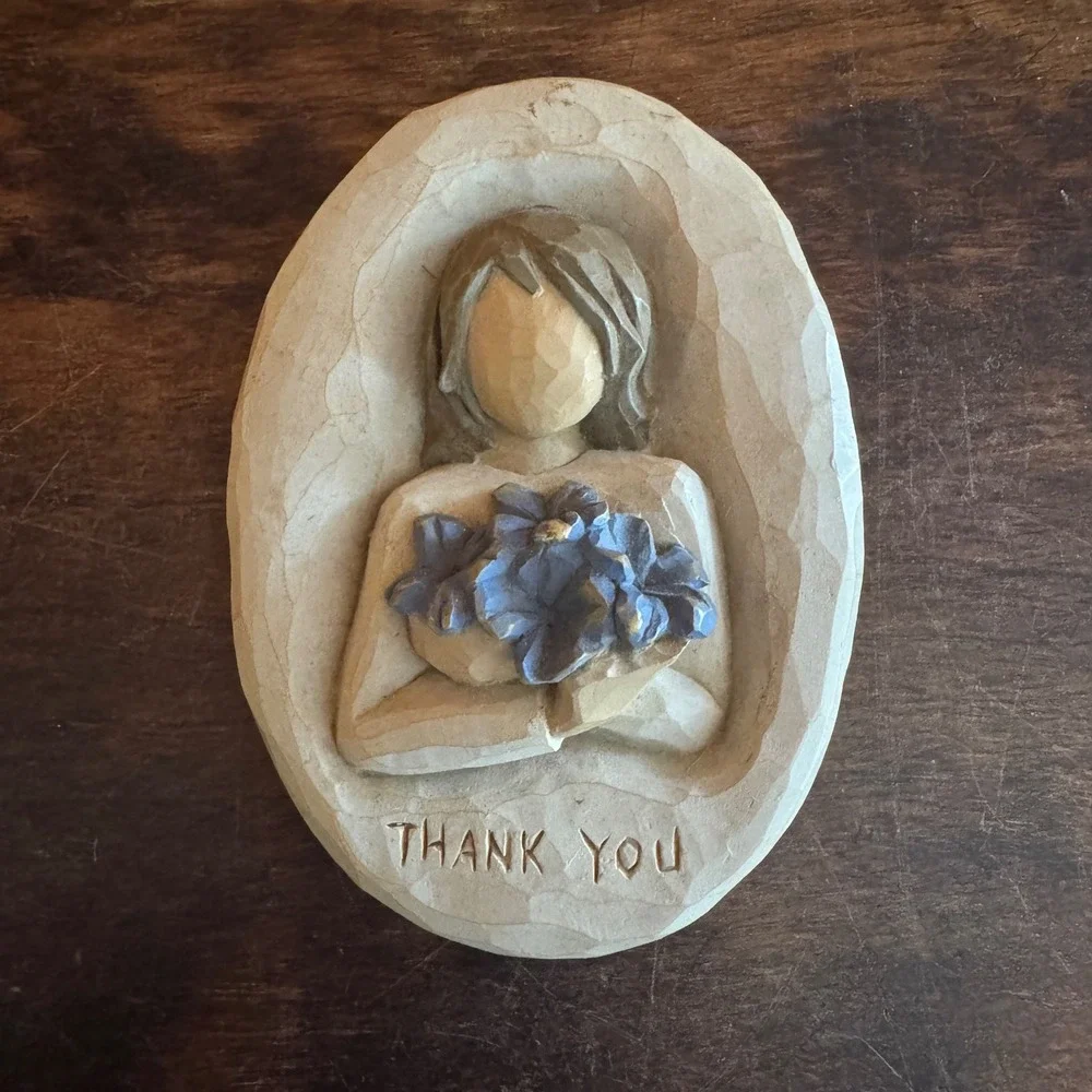 Willow Tree‎ Thank You Wall Plaque Susan Lordi Demdaco Woman Flowers